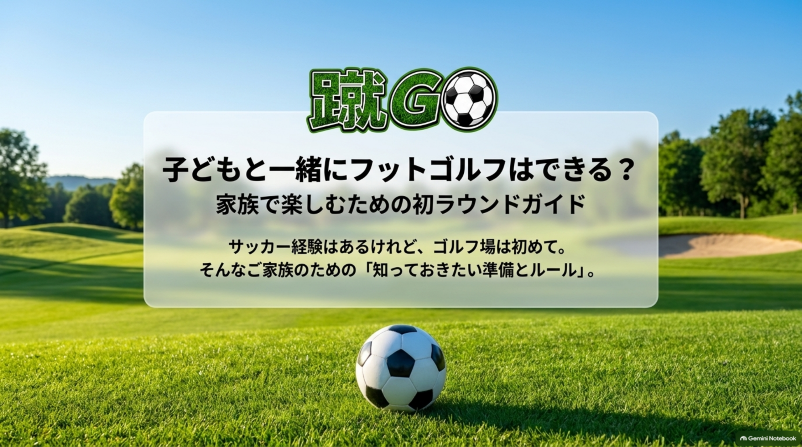 子どもと一緒にフットゴルフはできる？家族で楽しむための初ラウンドガイドのタイトル画像