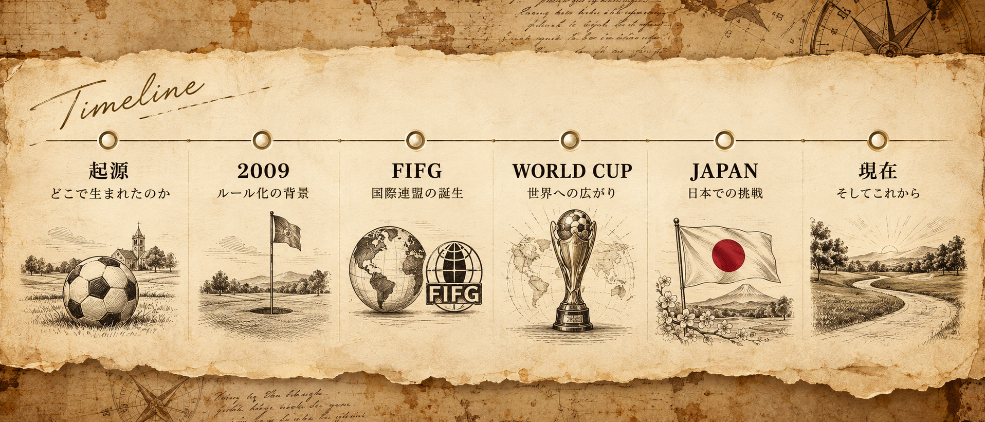 フットゴルフの歴史年表
