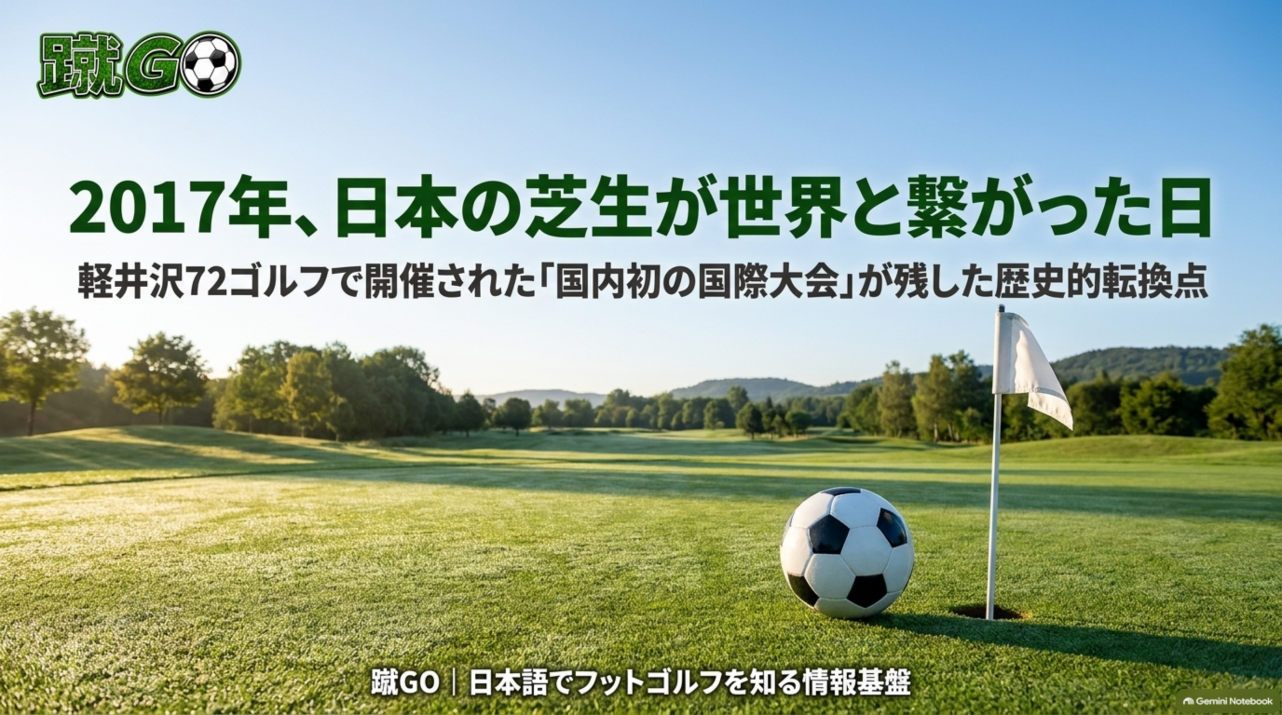 2017年、軽井沢72ゴルフで開催された国内初の国際大会、のタイトルスライド