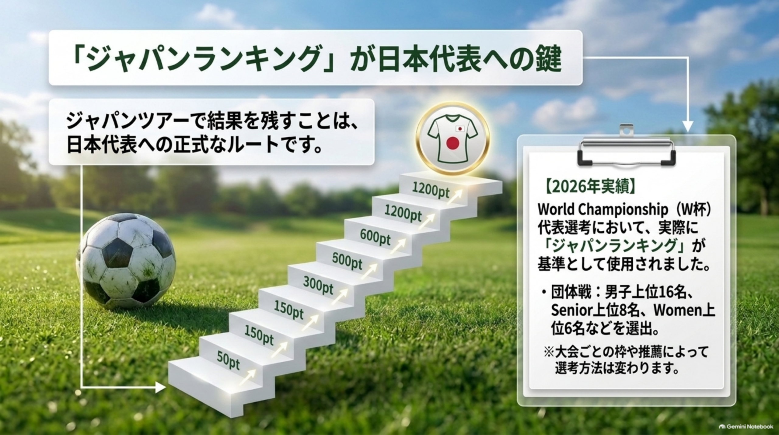 ジャパンランキングが日本代表への鍵。2026年のWorld Championship代表選考で、実際にジャパンランキングが基準として使用された