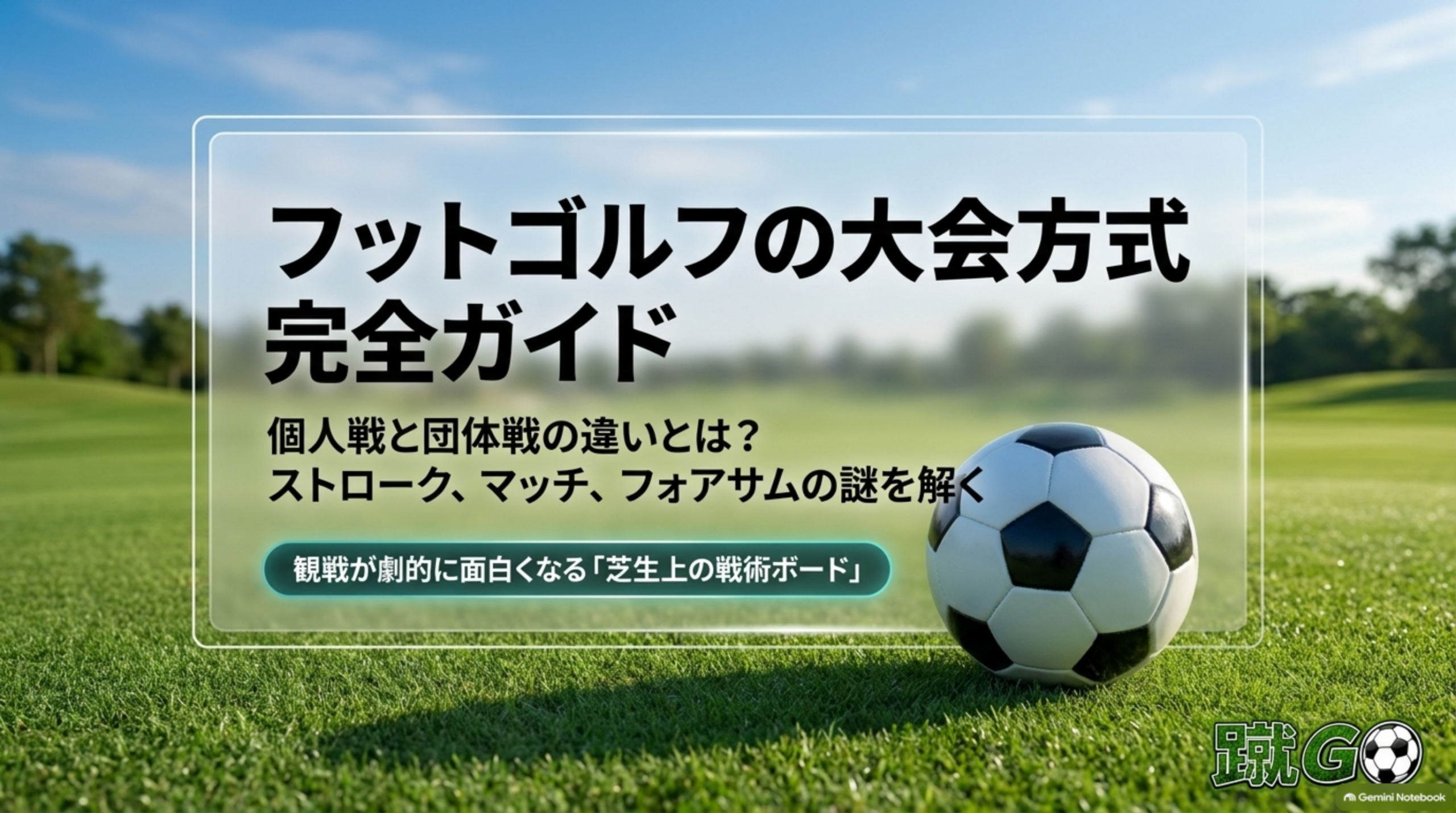フットゴルフの大会方式完全ガイド。個人戦と団体戦の違いとは？ストローク、マッチ、フォアサム、のタイトルスライド