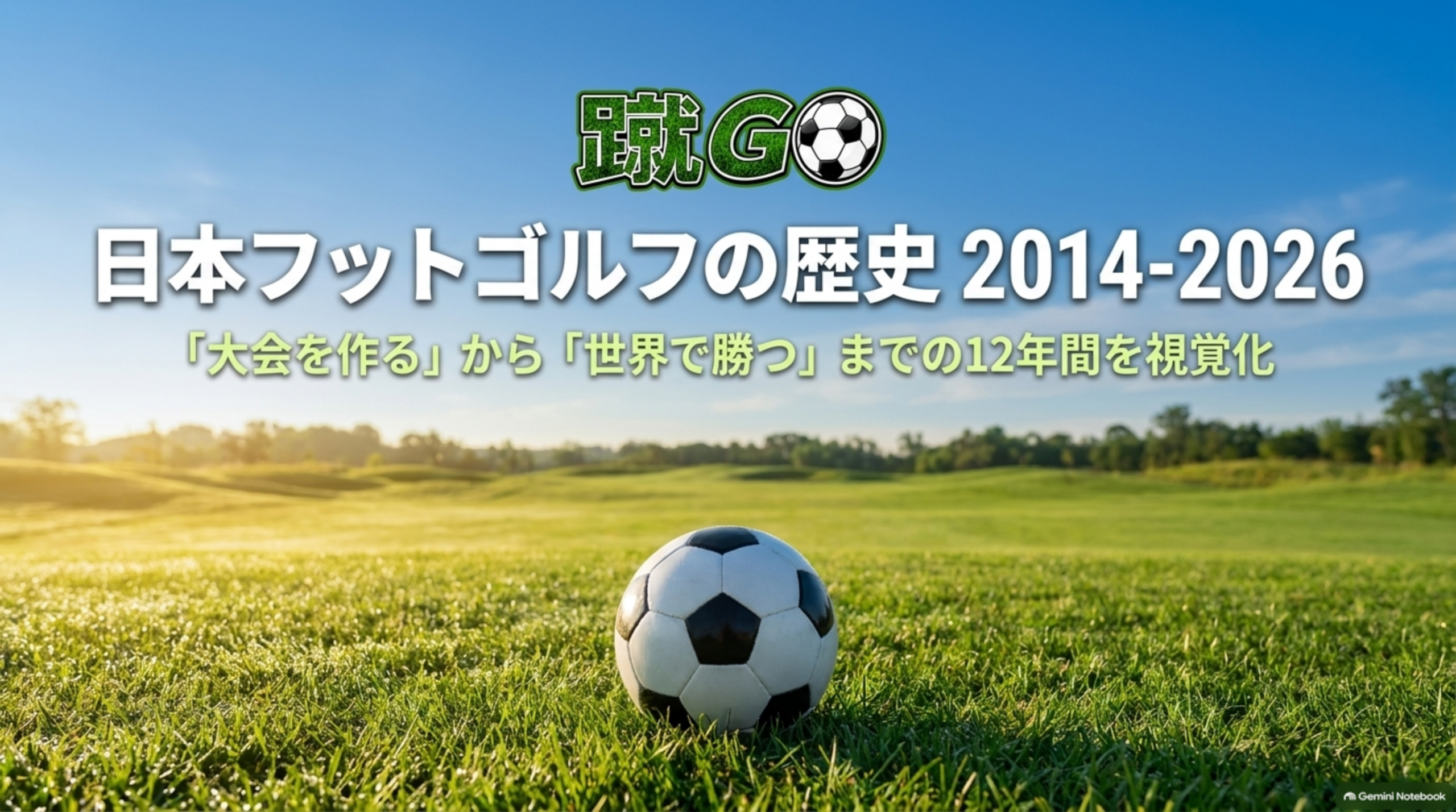 日本フットゴルフの歴史 2014-2026 のタイトルスライド